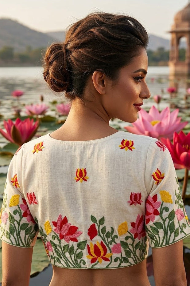Lost in Lotus  -Designer Blouse