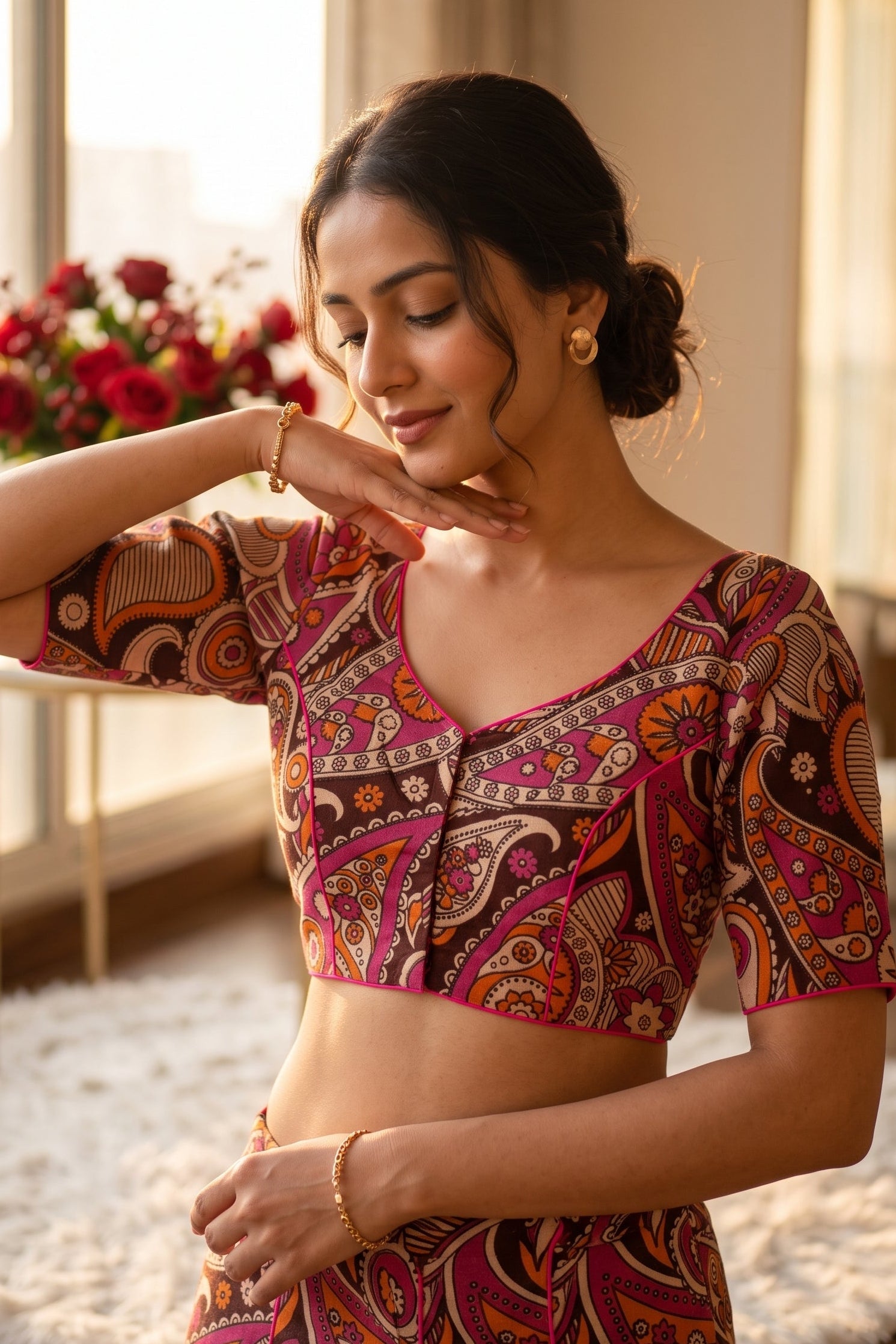 Rani Paisley Printed Designer Blouse
