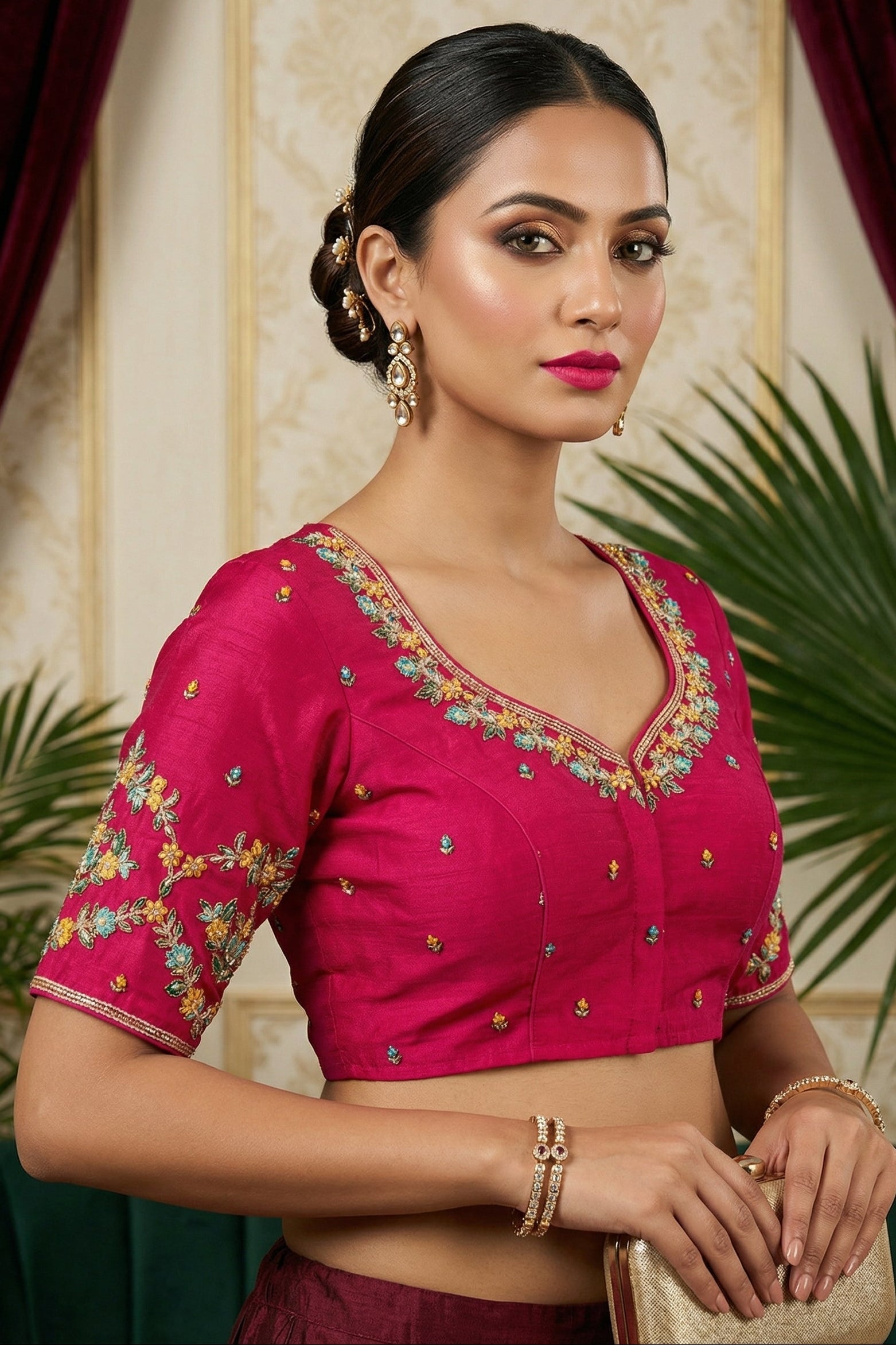 Monalisa (Vichitra Silk Blouse)