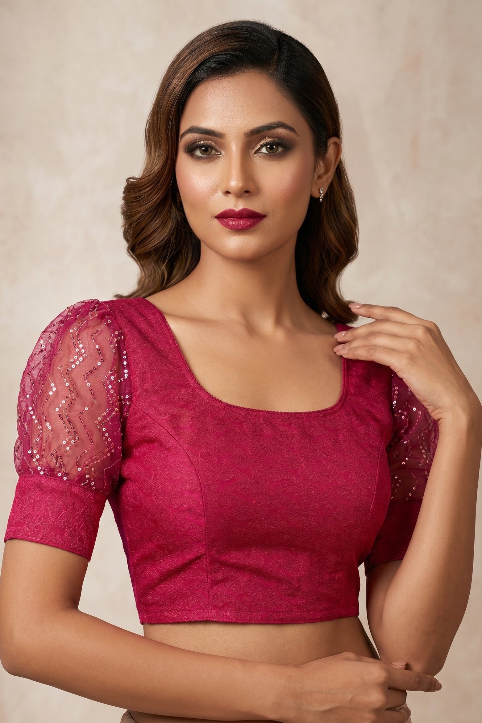 Crafted To Glow-Stretchable Knitted Blouse