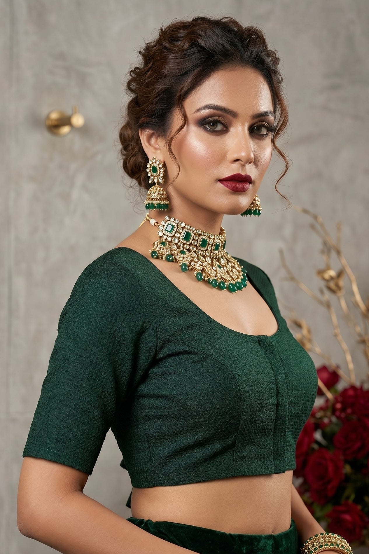 Smooth Fit-Stretchable Knitted Blouse