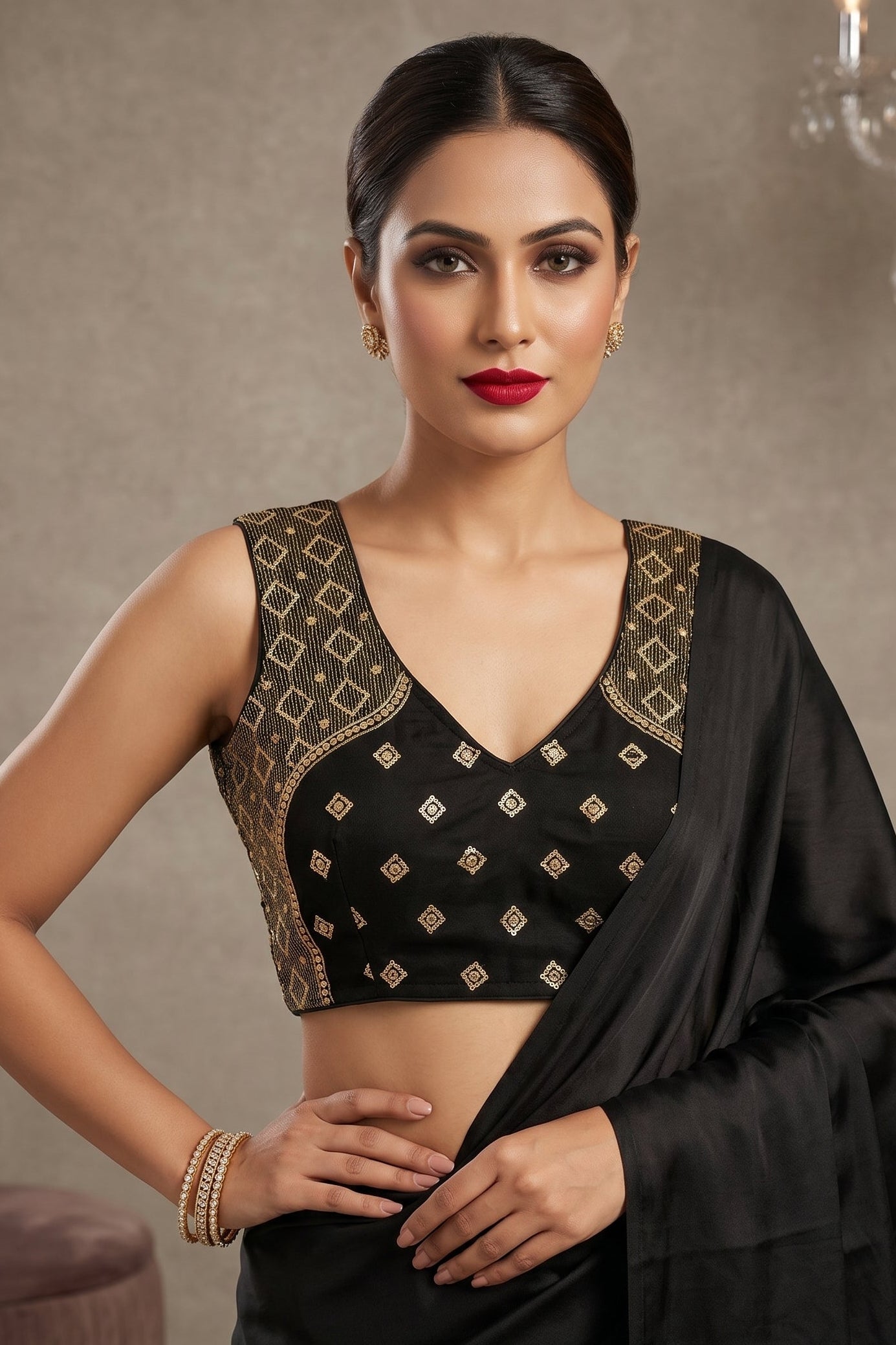 Golden Crown- Designer Blouse