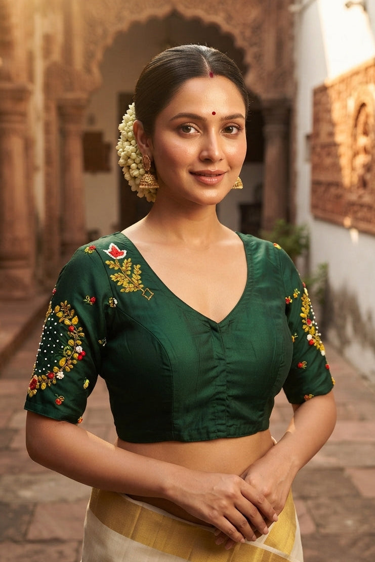 A Bloom To Remember Handwork Blouse
