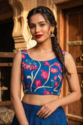 Fleur Essence kalamkari-Designer Blouse