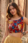 Fleur Essence kalamkari-Designer Blouse