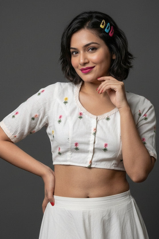 Cute And Stylish-Embroidered Blouse
