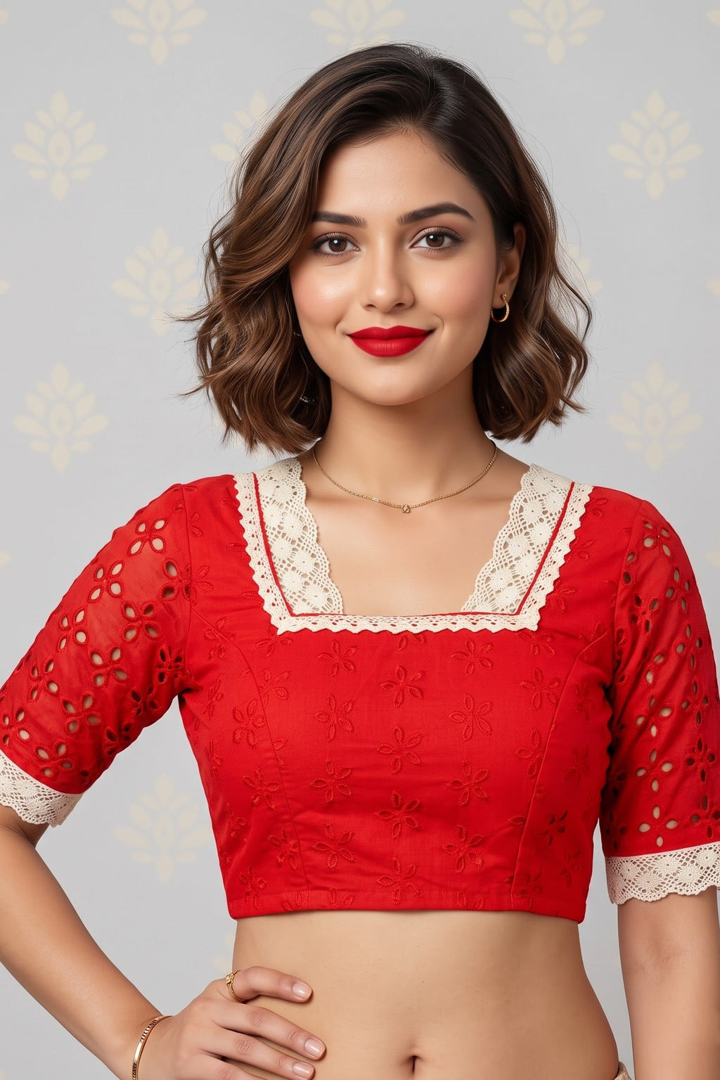 Hakoba Heritage Lace Designer Blouse