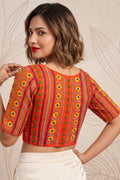 Sunflower Reverie-Multicolor Handwork Blouse