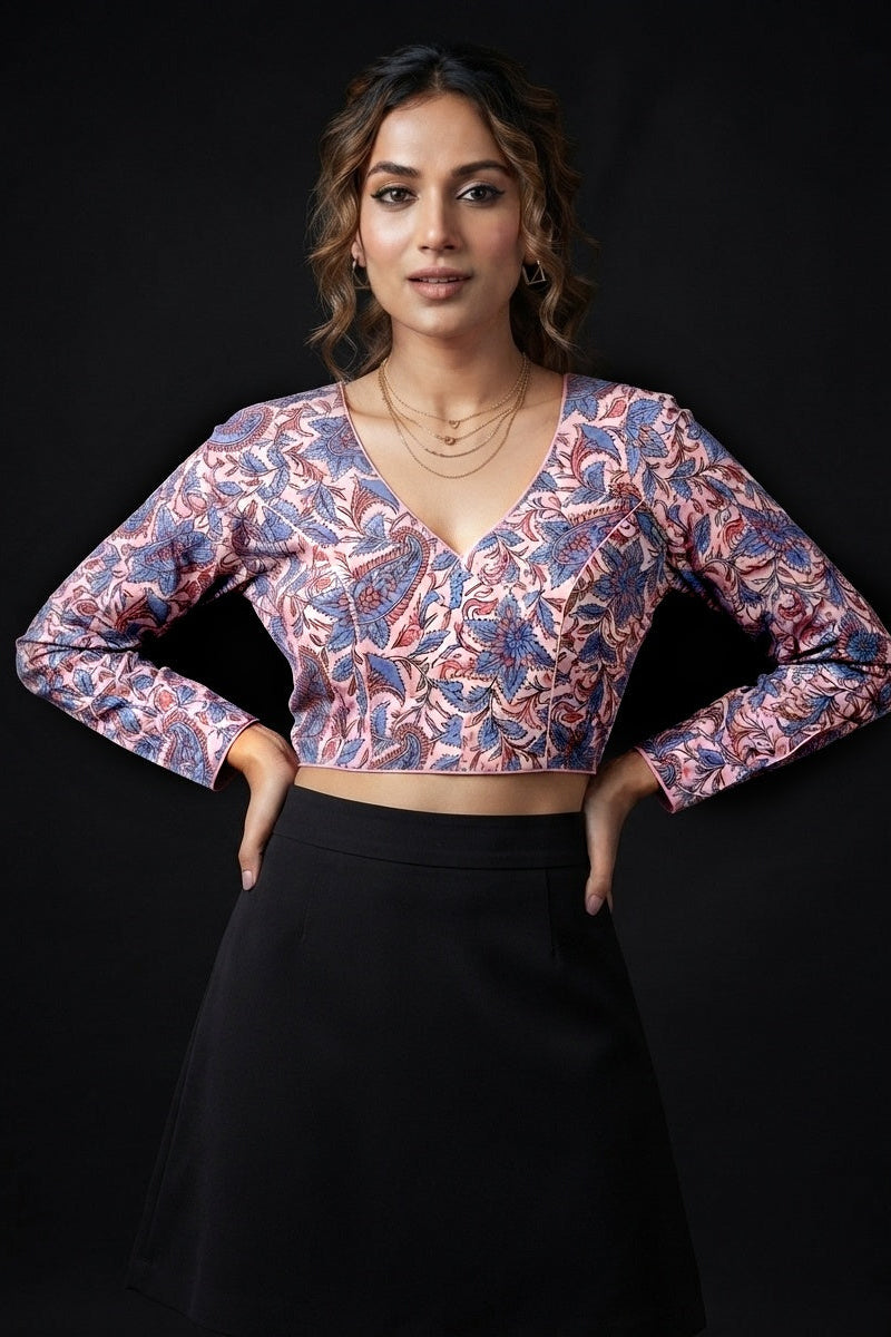 Wrapped In Dreams Ajrakh Cotton Blouse
