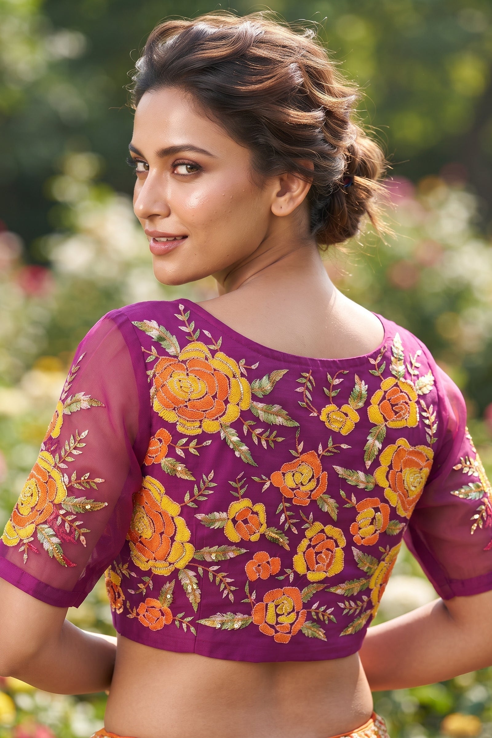 Threads of Flowers -Designer Blouse