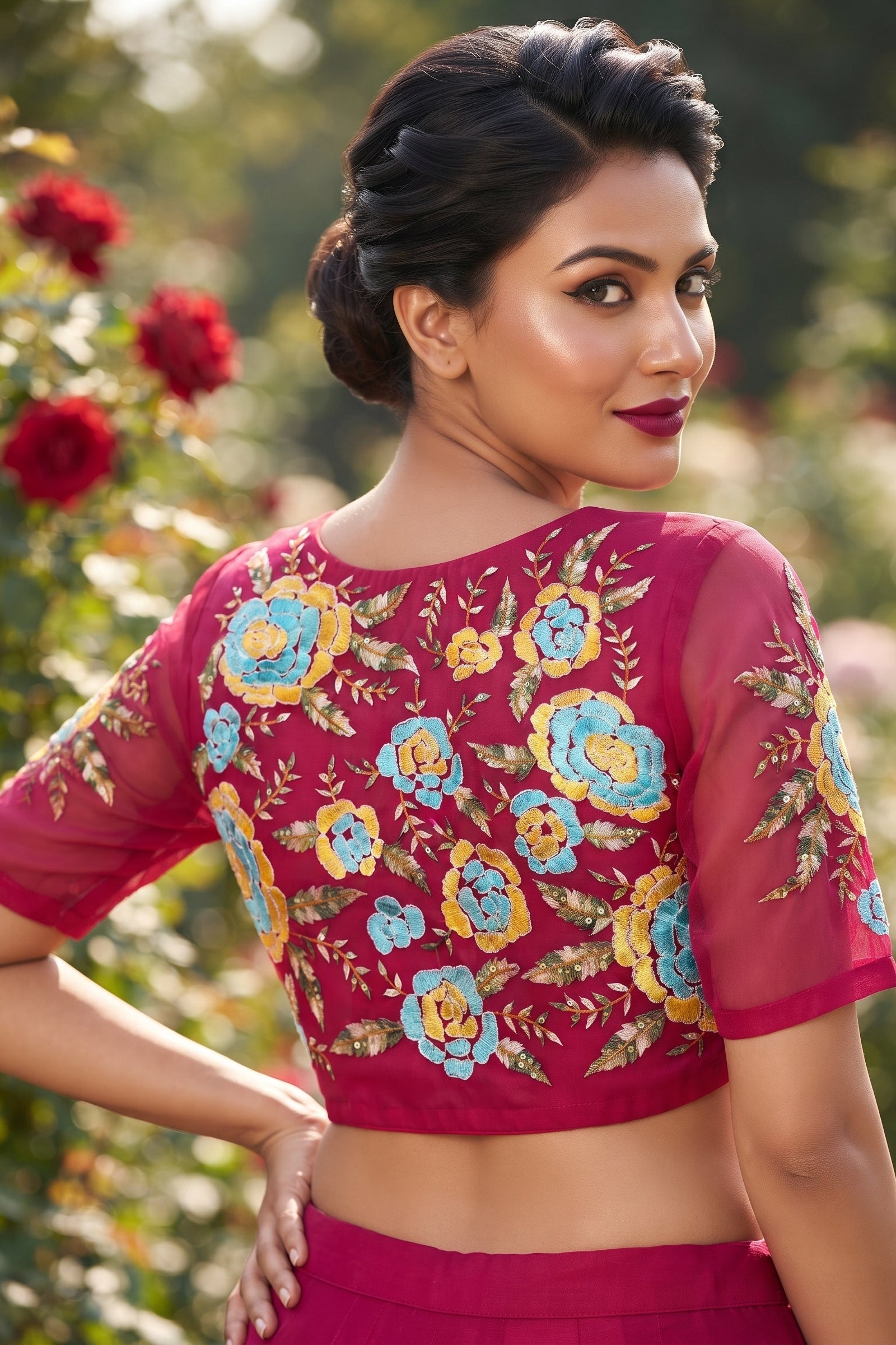Threads of Flowers -Designer Blouse