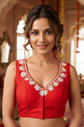 Scarlet Daisy Designer Organza   Blouse