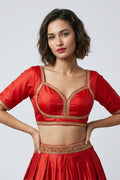 Secret Glow Francy Silk Blouse (Red)