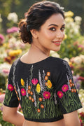 Gilded Garden Vichitra Silk Blouse