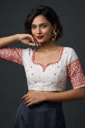 Petal Thread  Embroidery Blouse