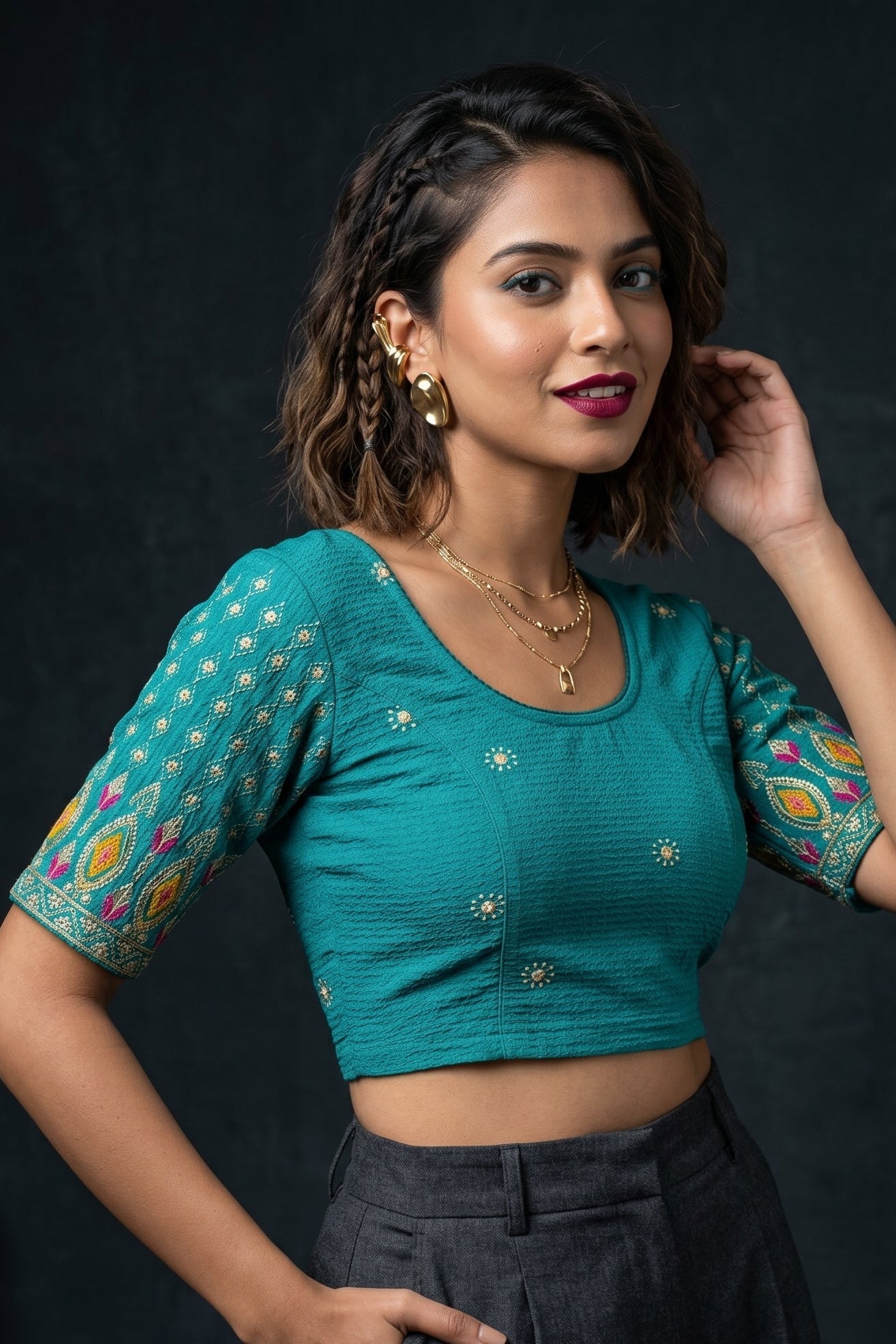 Summer Slay Stretchable Knitted Blouse
