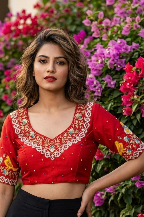 Already Famous-(Vichitra Silk Blouse)