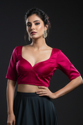 Plain Charm Fancy Designer Solid Color Blouse