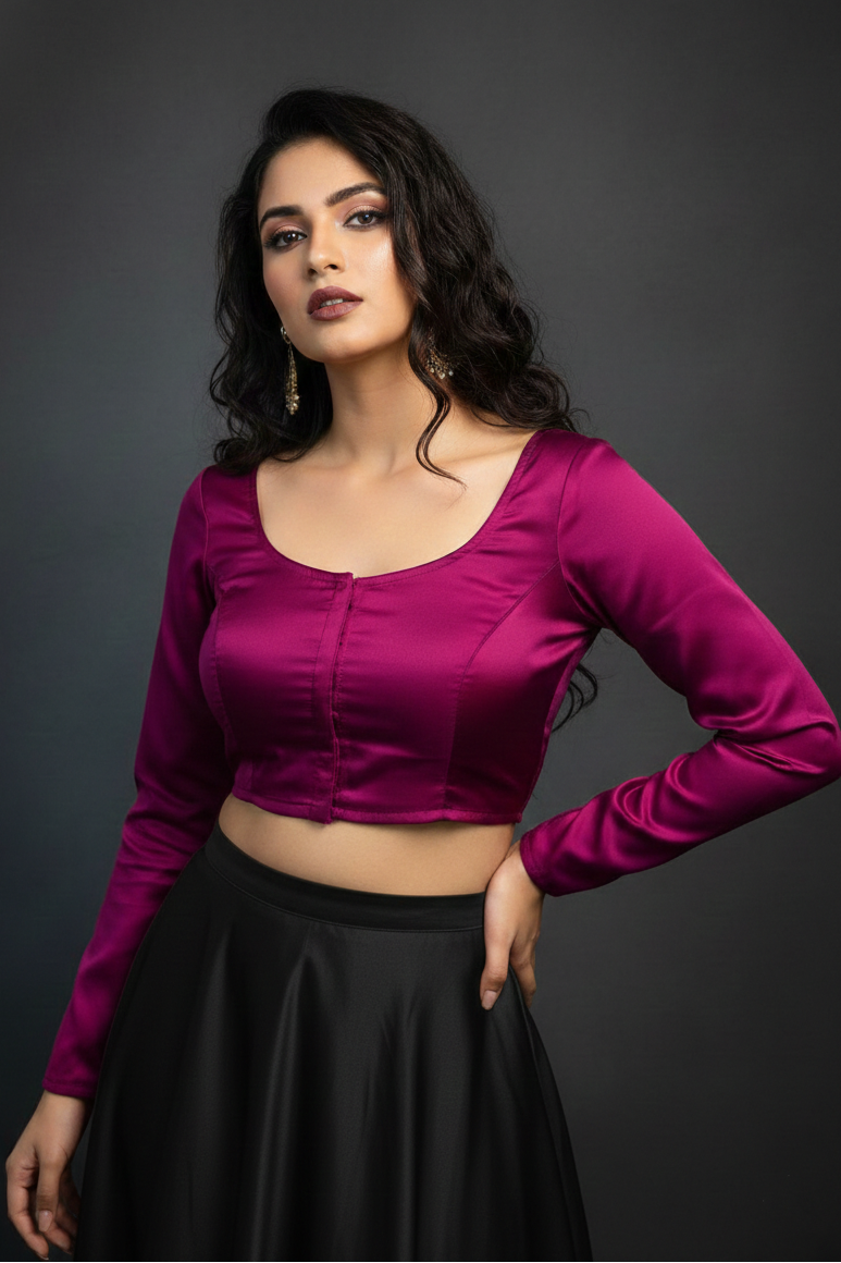 Solid Trends-Fancy Designer Blouse