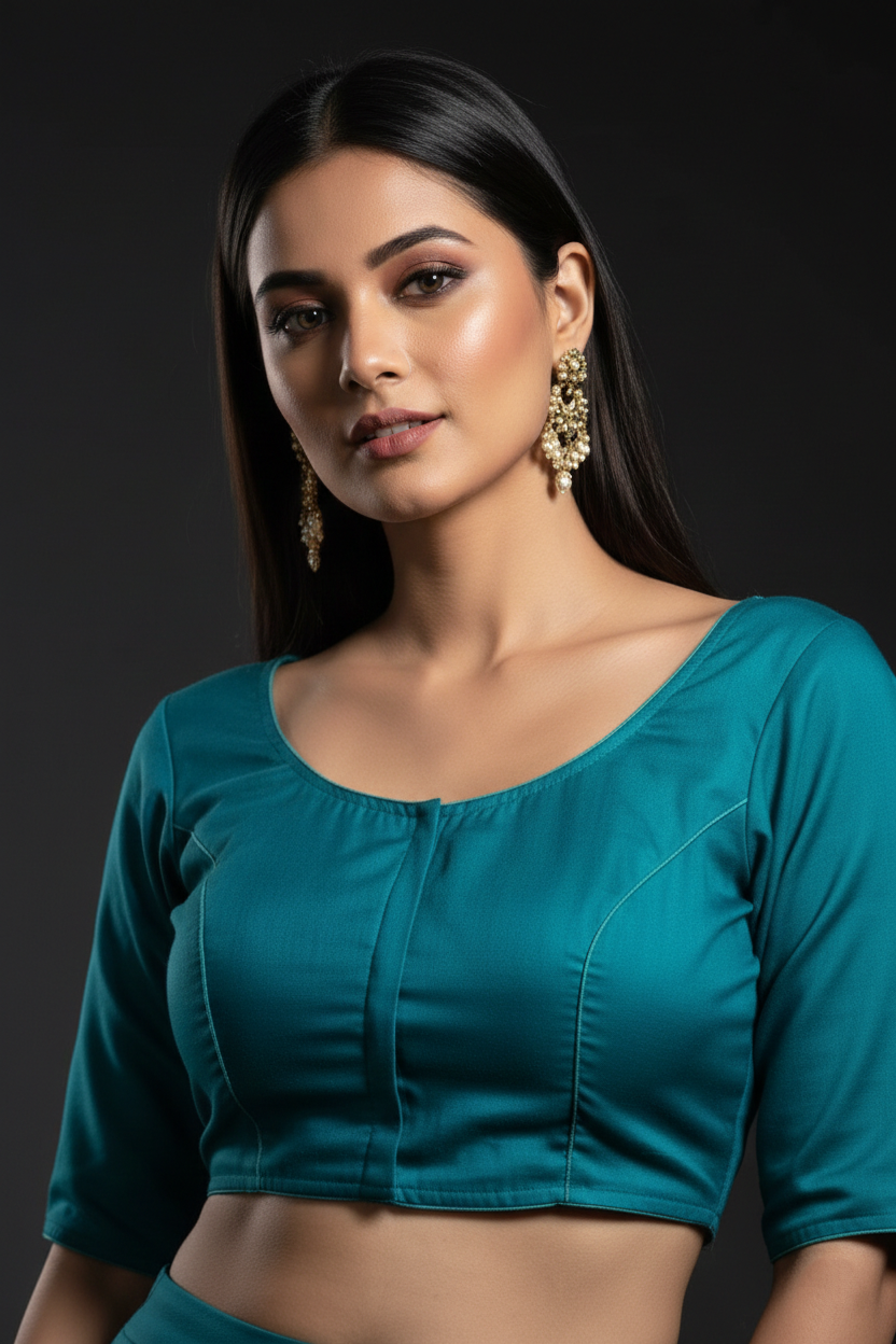 Single And Solid Color Fancy Designer Blouse