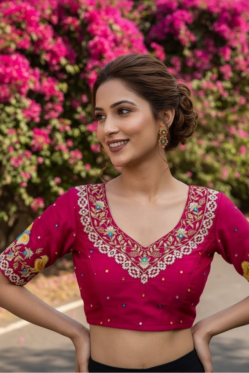 Already Famous-(Vichitra Silk Blouse)