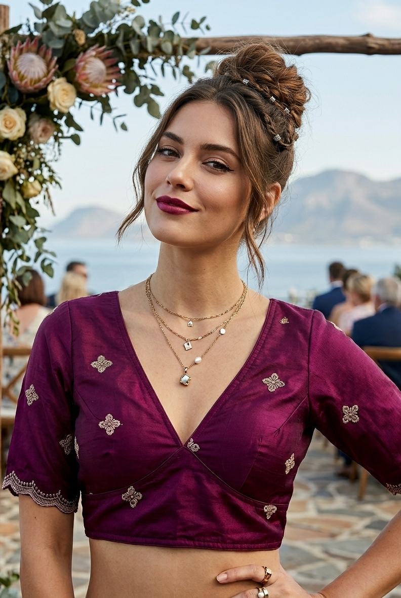 Way to Say  V-Neck Blouse