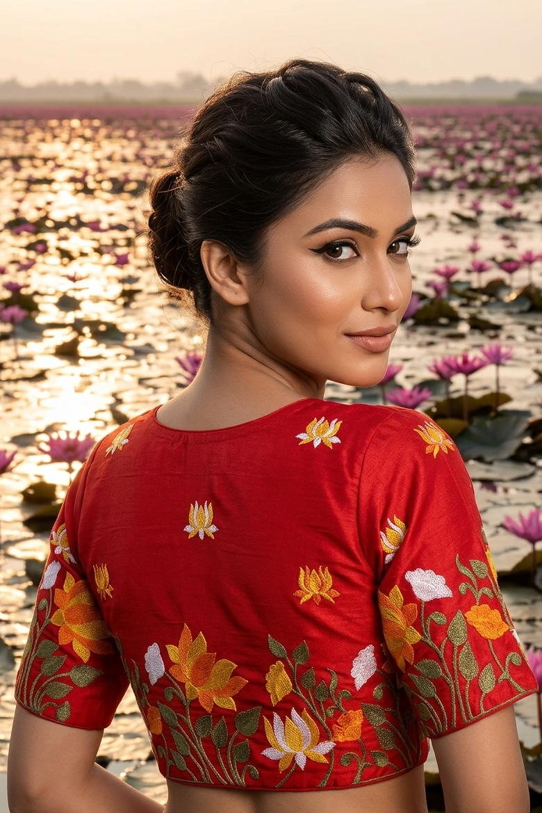 Lost in Lotus  -Designer Blouse