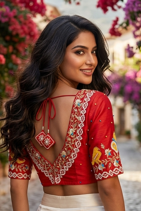 Already Famous-(Vichitra Silk Blouse)