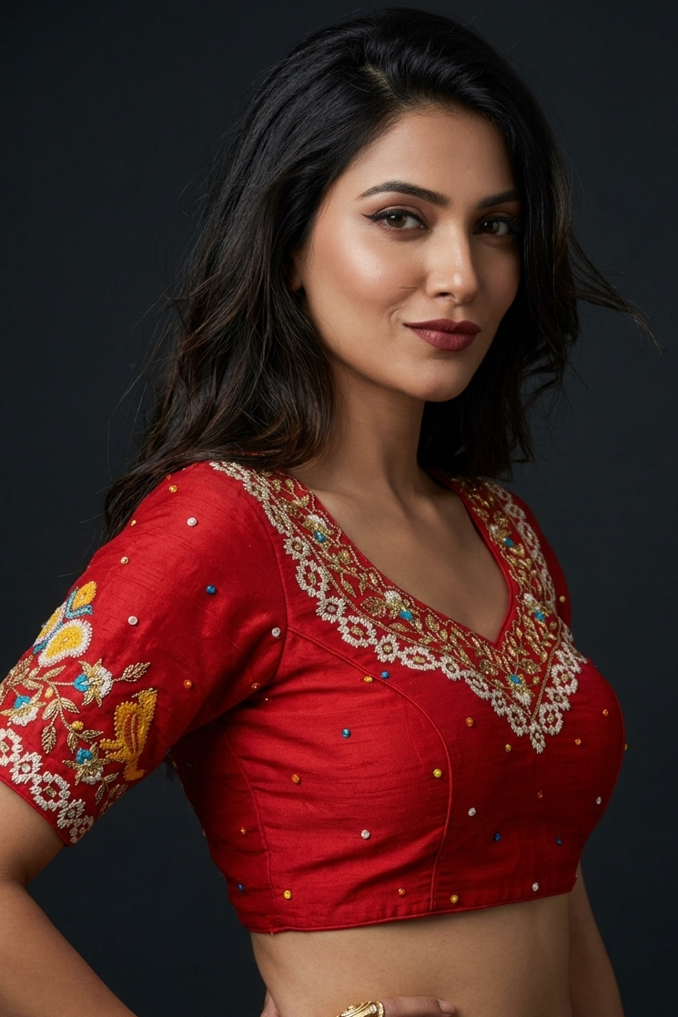 Already Famous-(Vichitra Silk Blouse)