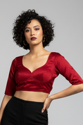 Plain Charm Fancy Designer Solid Color Blouse