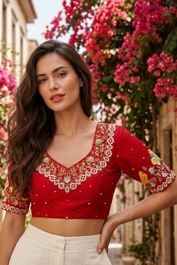 Already Famous-(Vichitra Silk Blouse)