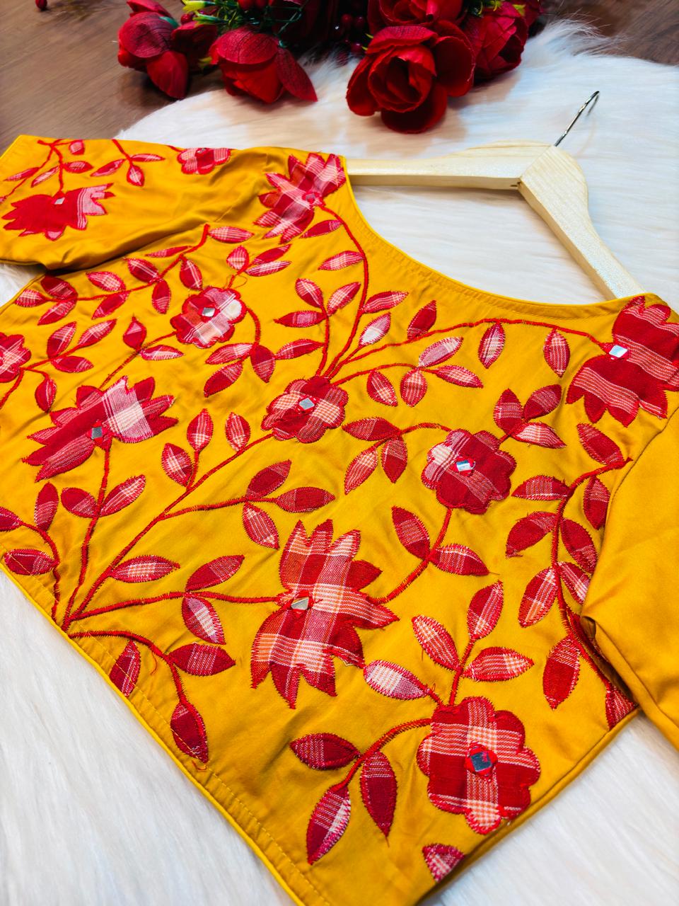 Appealing Applique Designer Blouse