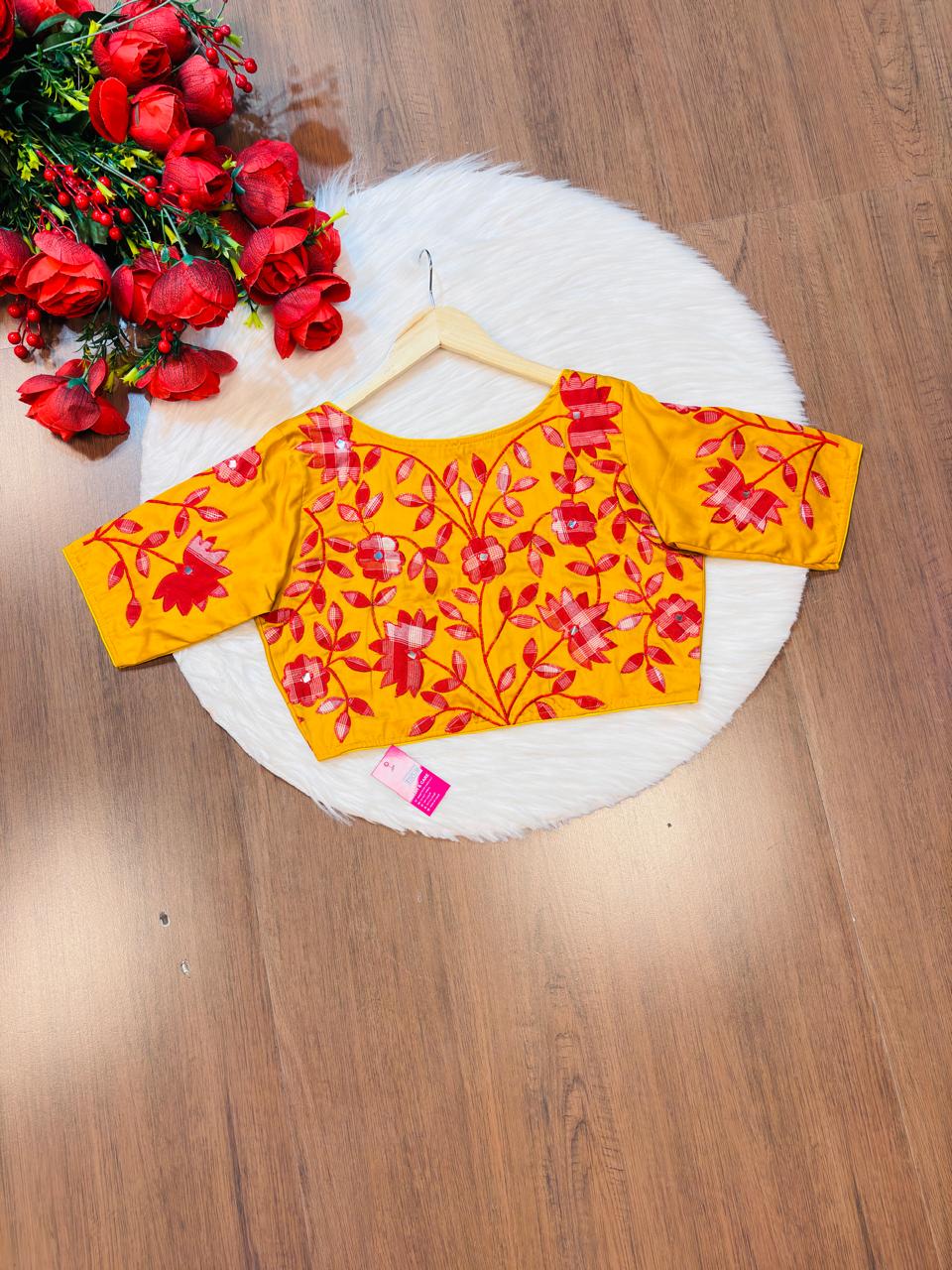 Appealing Applique Designer Blouse