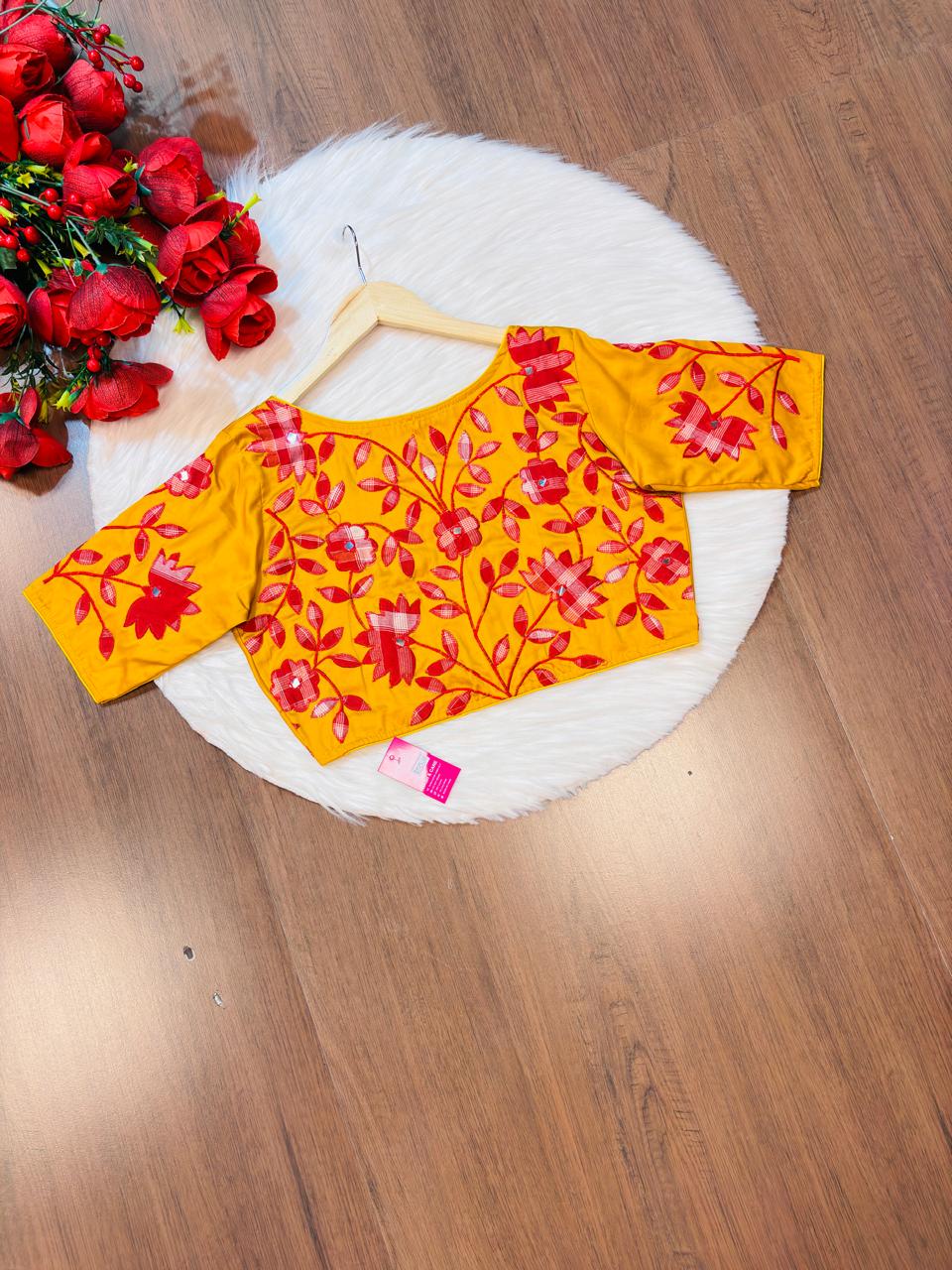 Appealing Applique Designer Blouse