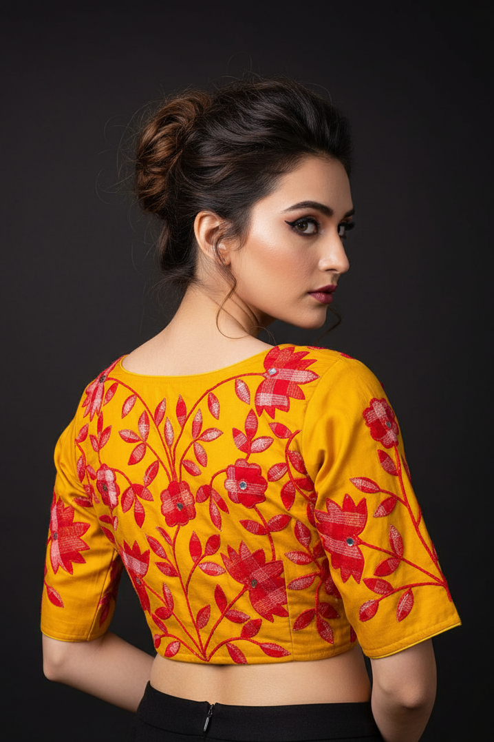 Appealing Applique Designer Blouse