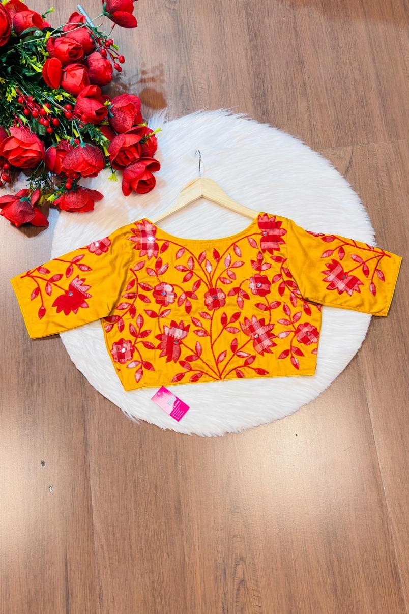 Appealing Applique Designer Blouse