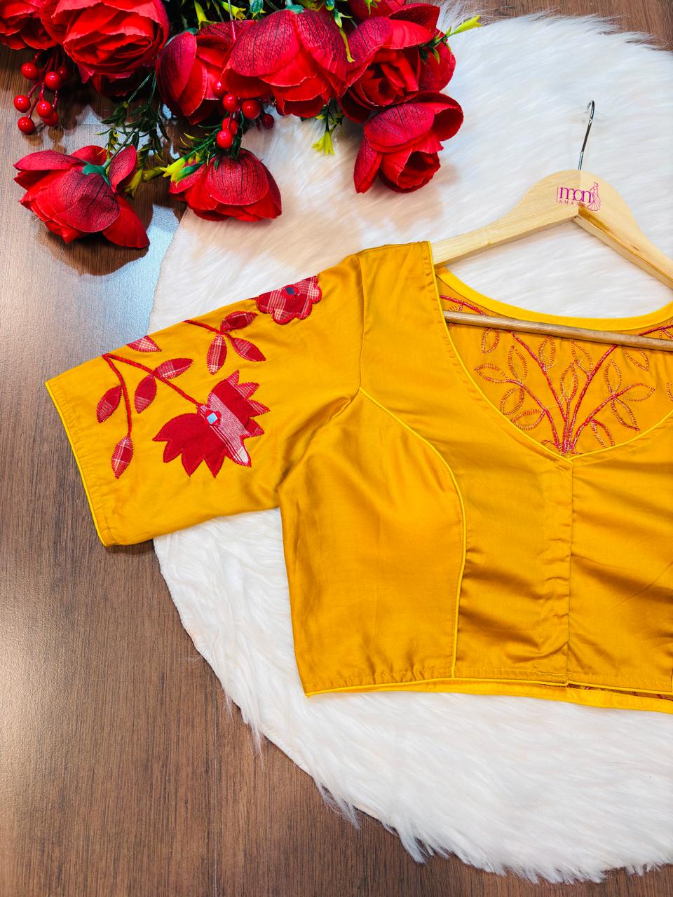 Appealing Applique Designer Blouse