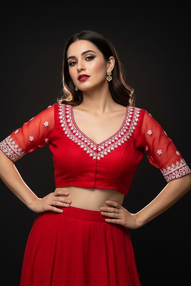 Adorable Organza Designer Blouse