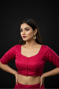 Single And Solid Color Fancy Designer Blouse