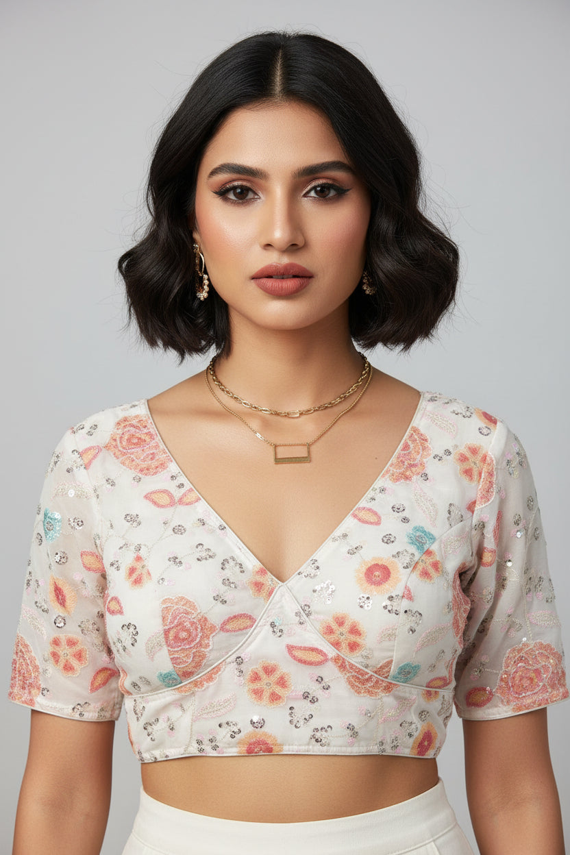 Sequins Fair Designer Georgette Blouse
