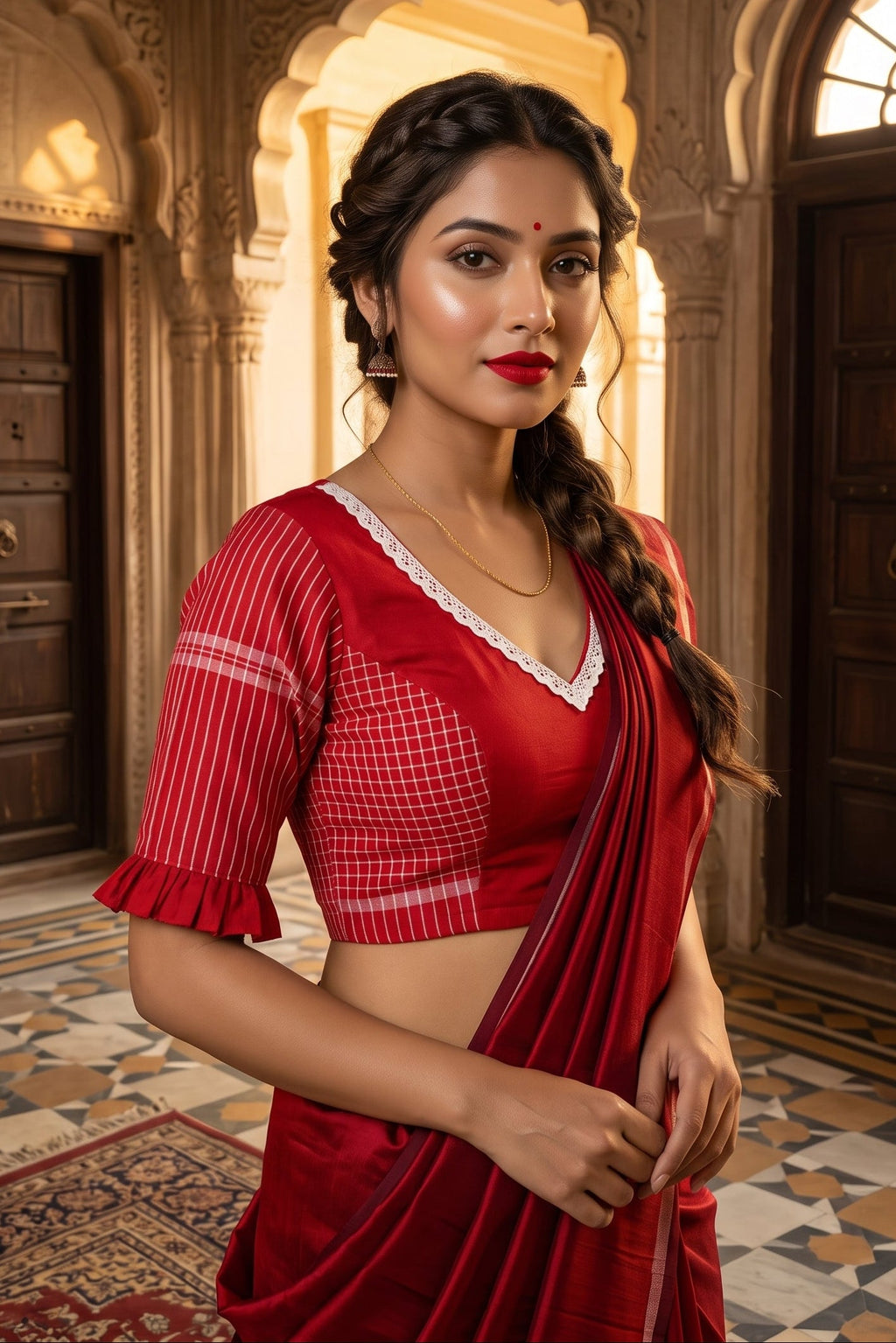 Baha Blossom-Gamcha Designer Blouse