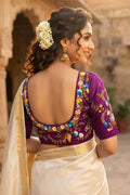 Floral Symphony Handwork Blouse