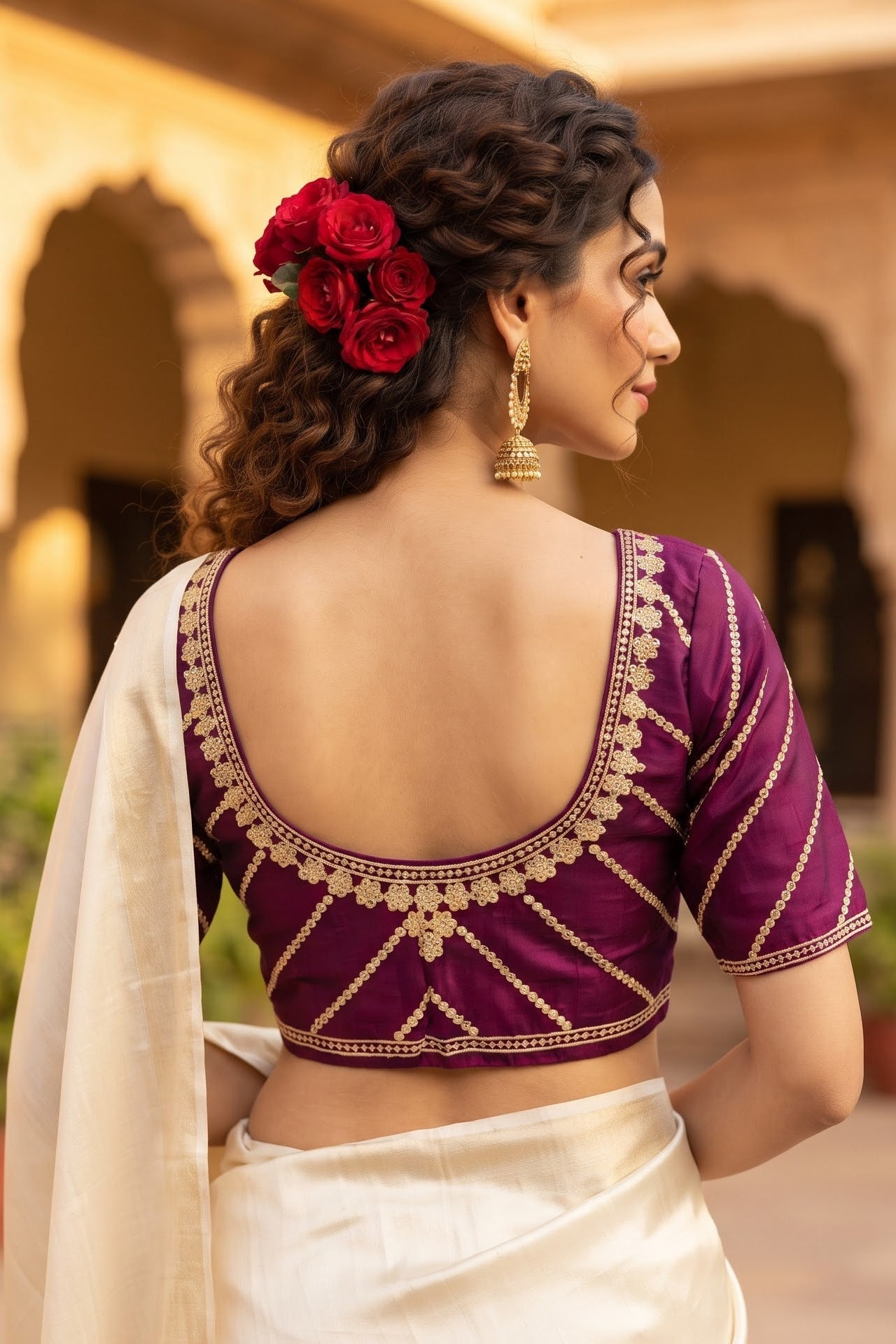 Elegance Becomes Art Vichitra Silk Blouse