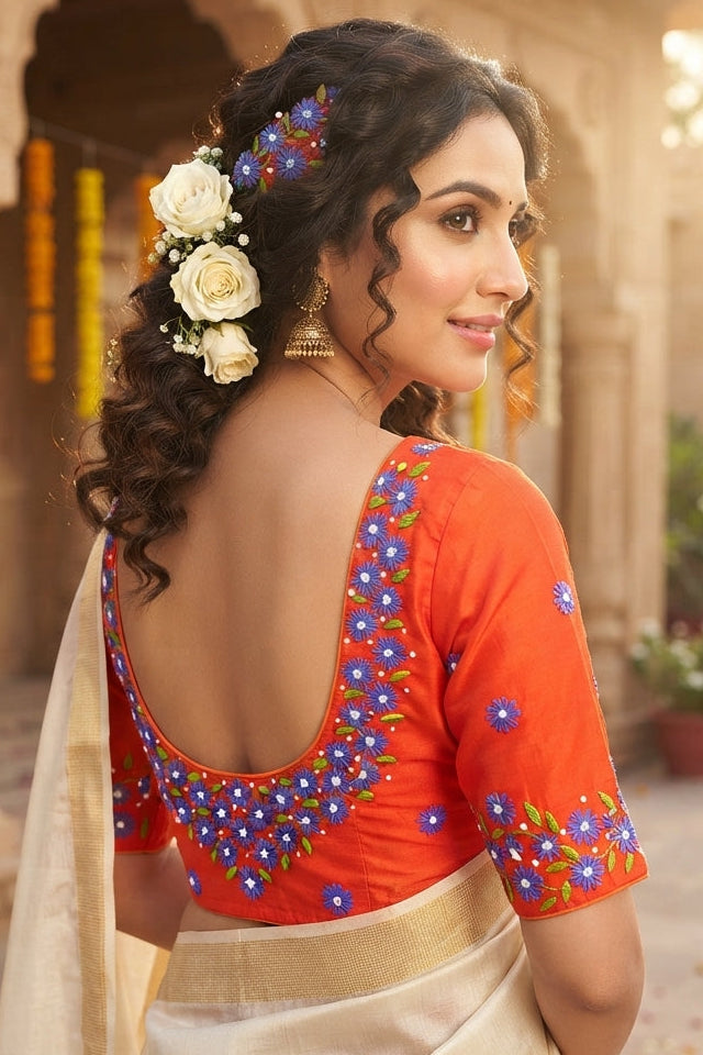 Daisy Garden  Handwork Blouse