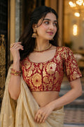 Dreamy Lens-Katan Silk Banarasi Blouse