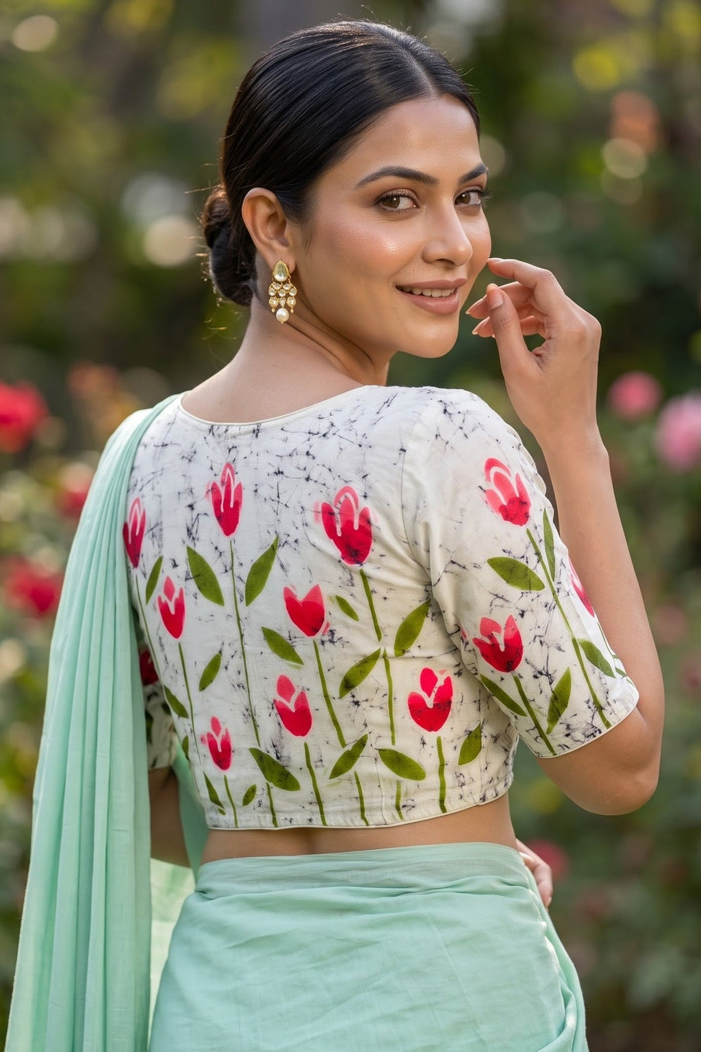 Tulip Charm Batik Blouse