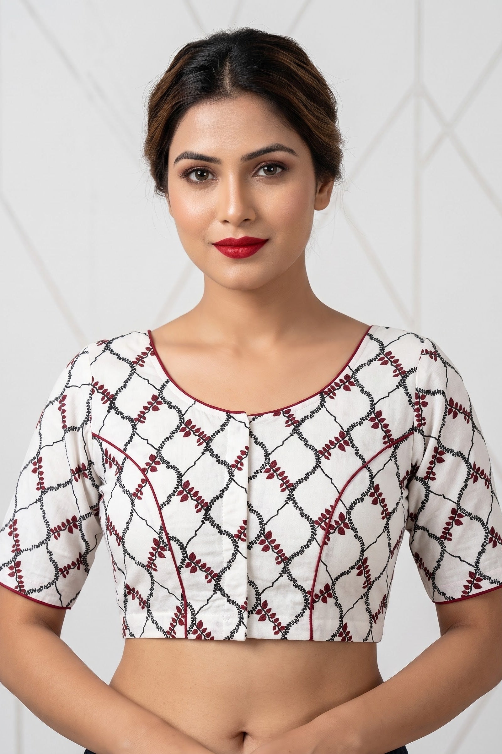 Signature Print Cotton Blouse