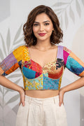 Color Carnival Boul Kantha Stitch Blouse