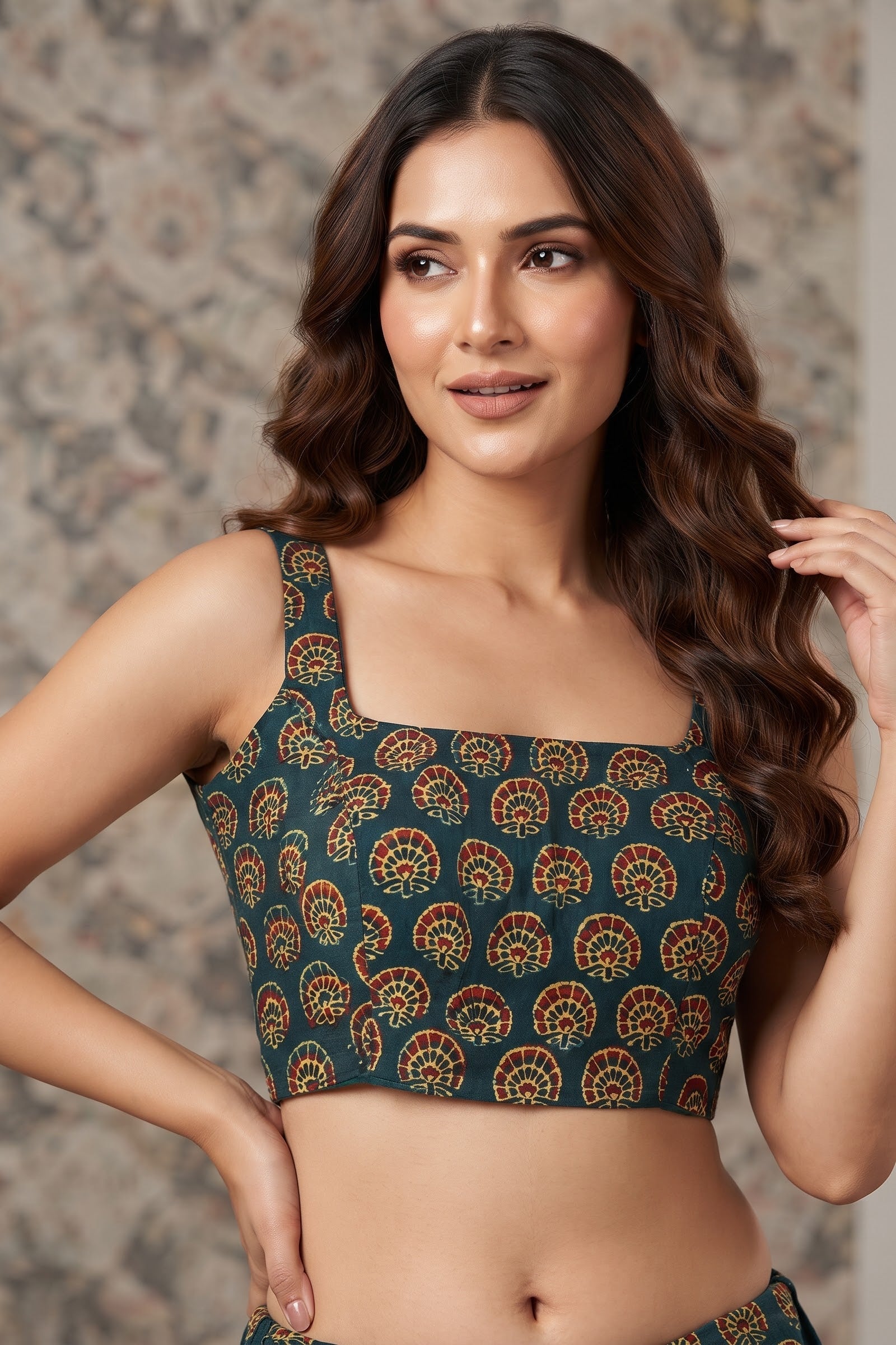 Fashion Flirt Ajrakh Print Blouse