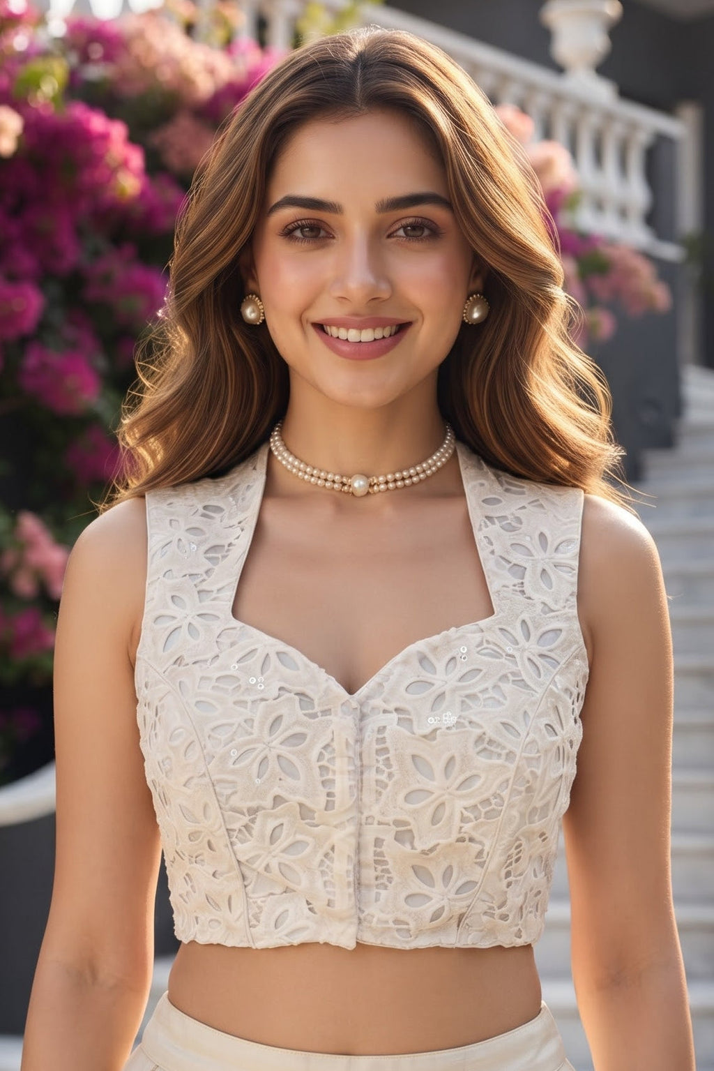 Camellia Bloom -Crochet  Blouse